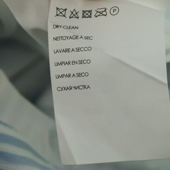 Club Monaco Size 12 Blue White Stripe Wide Leg Side Zip Lined Relaxed Pants NEW - Picture 5 of 7